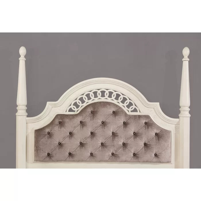 Stylewood Royal Poster Bed with Upholstered Headboard - Furnishiaa -  -